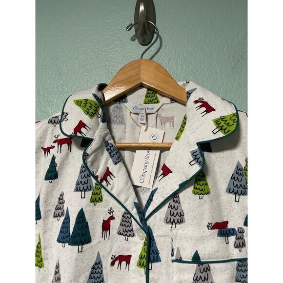 NWT The Company Store Women's Holiday Christmas Tree Winter Wood Night Dress XS - Picture 5 of 8